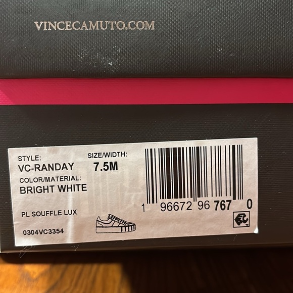 Vince Camuto White Lace Up Type Shoes Style VC-Randay Bright White Size 7.5M - Picture 2 of 12